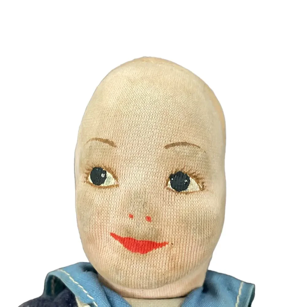 Norah Welling Sailor Doll 9” Stuffed Jollyboy England VTG No Hat Needs Cleaning